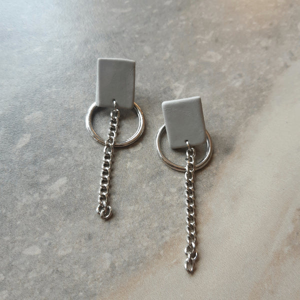 Chain-Two way earrings-